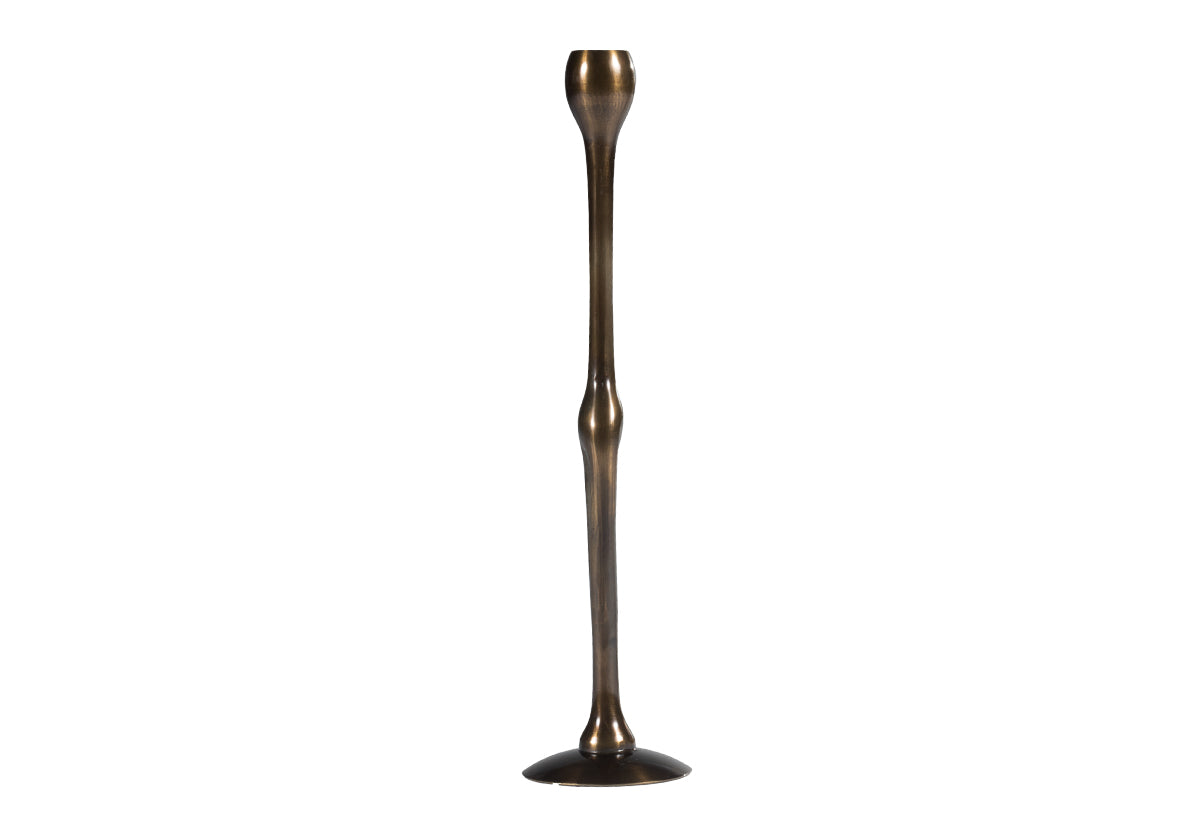 tall and large figure brass candlestick.