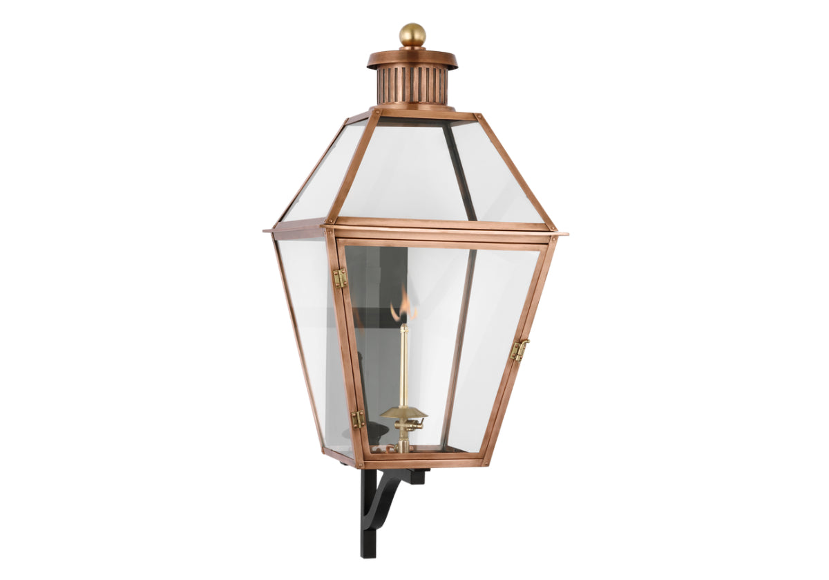 STRATFFORD XL BRACKETED GAS WALL LANTERN