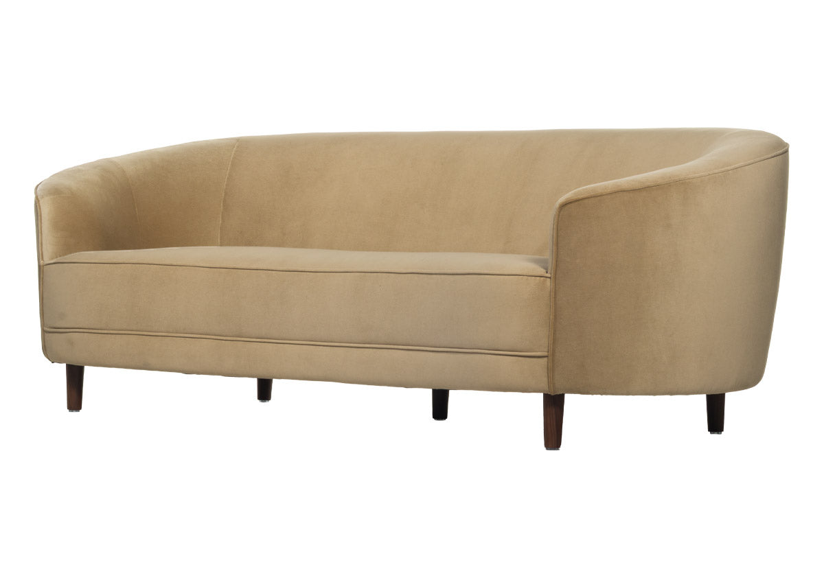 COLETTE CURVED SOFA | Camel Velvet