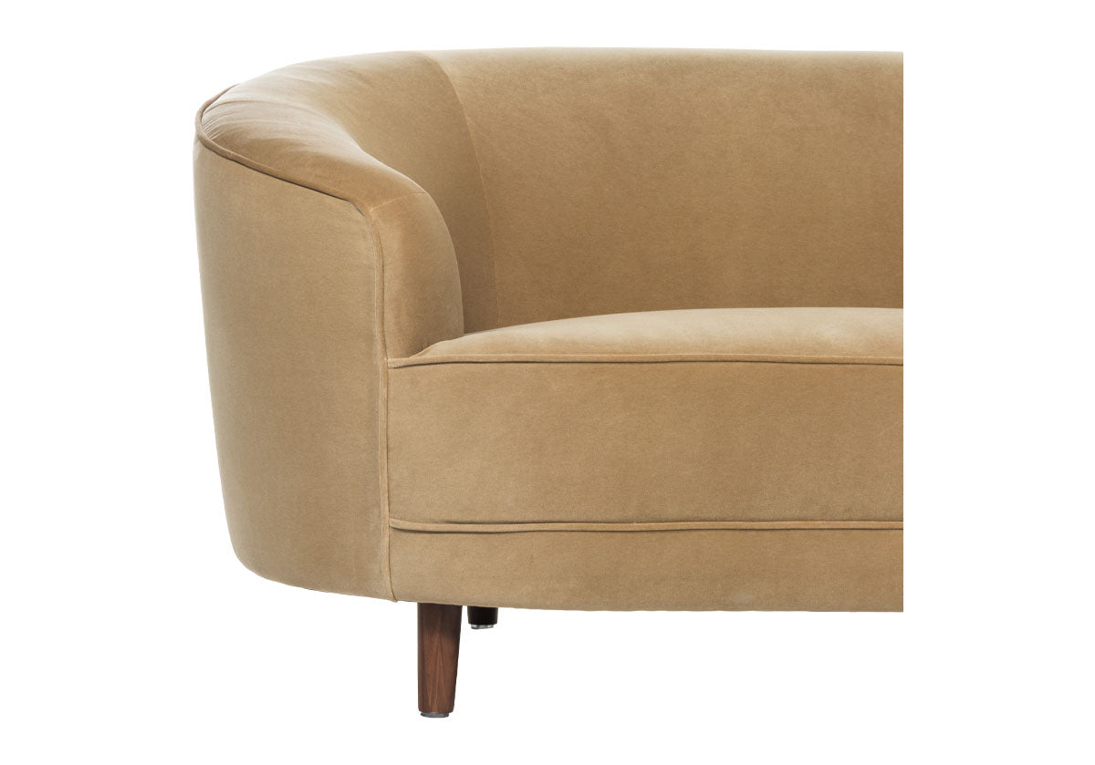 COLETTE CURVED SOFA | Camel Velvet