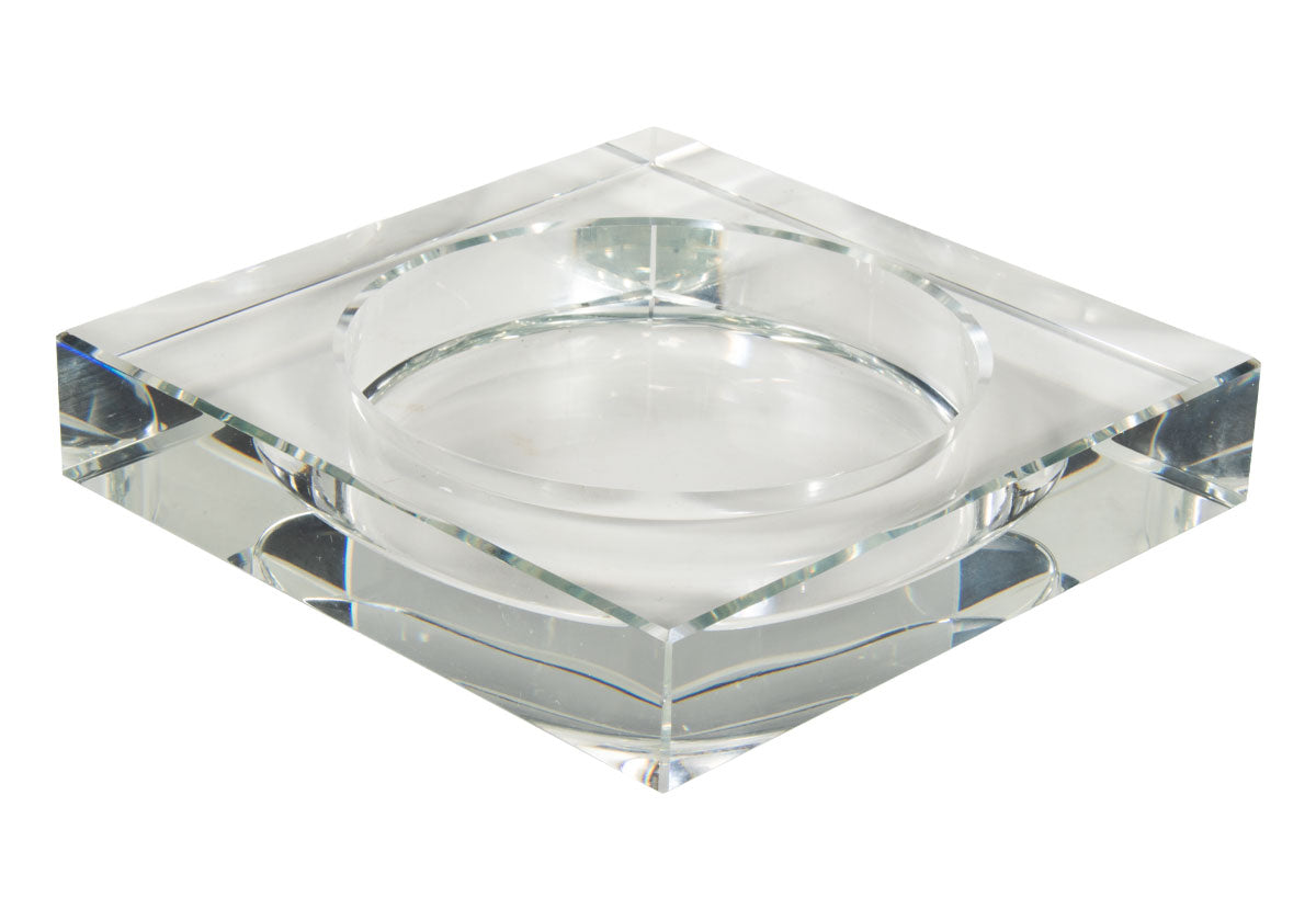 CRYSTAL CANDLE DISH