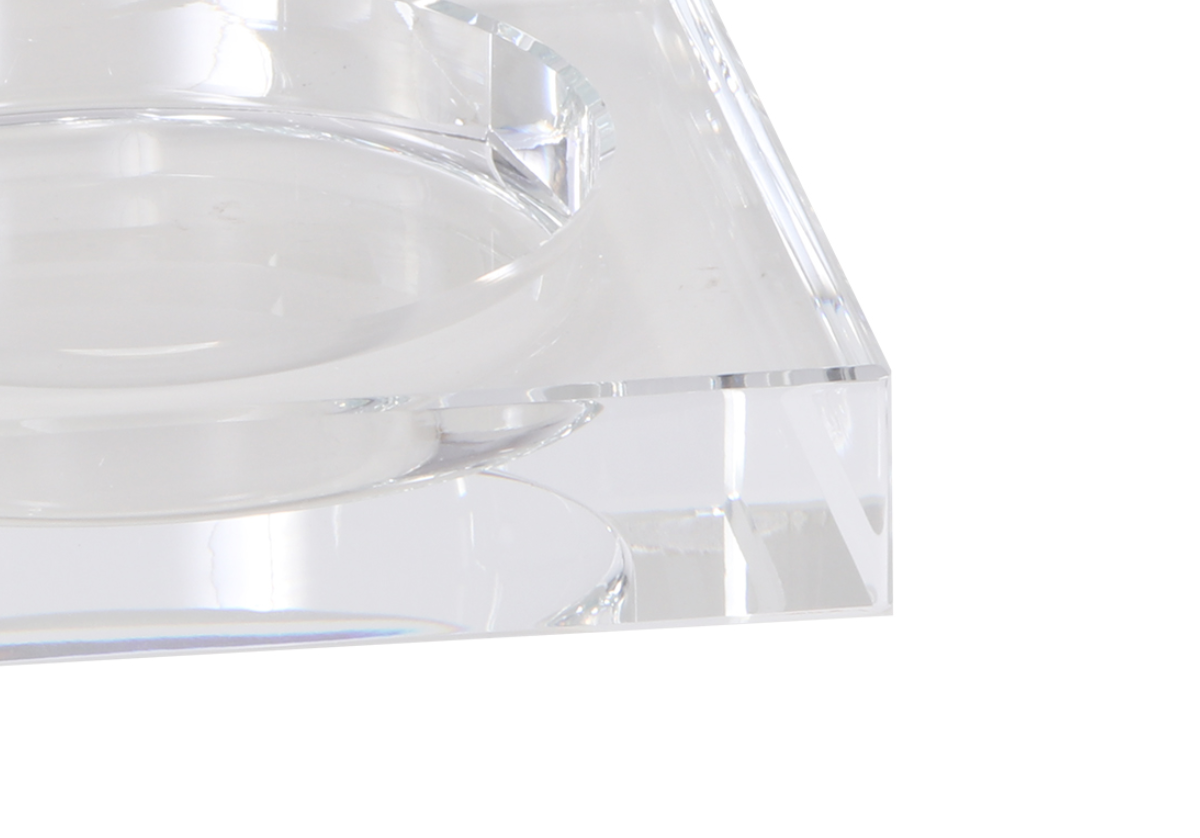 CRYSTAL CANDLE DISH