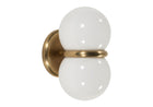 AMELIA SCONCE | White Glass & Brass