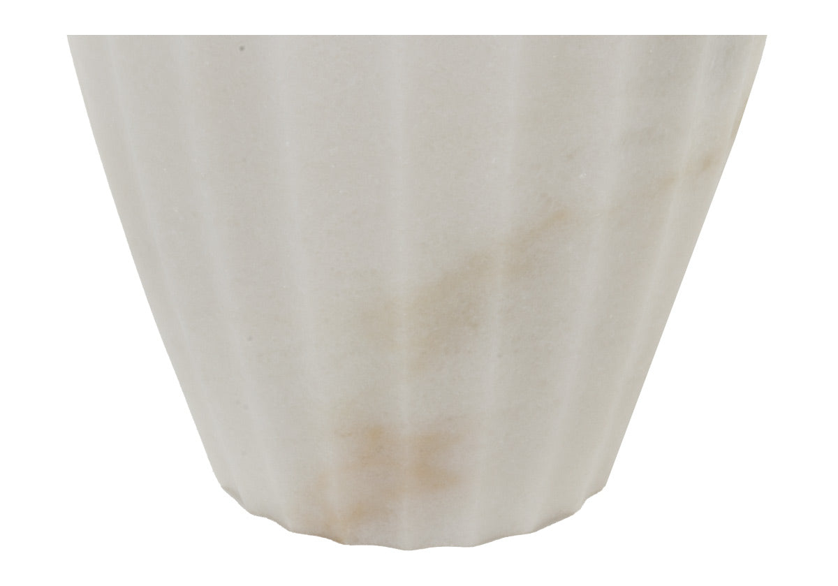 FLORA MARBLE VASE | White