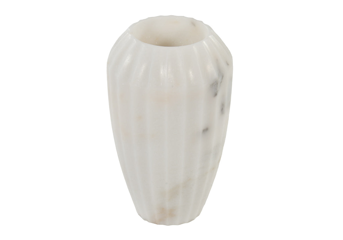 FLORA MARBLE VASE | White