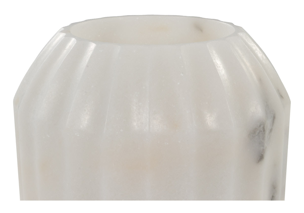 FLORA MARBLE VASE | White