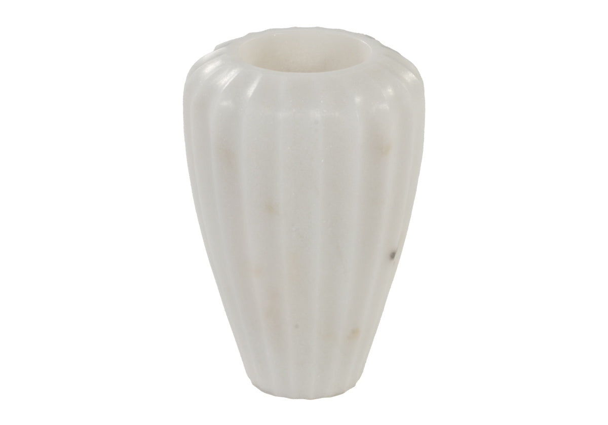 FLORA MARBLE VASE | White