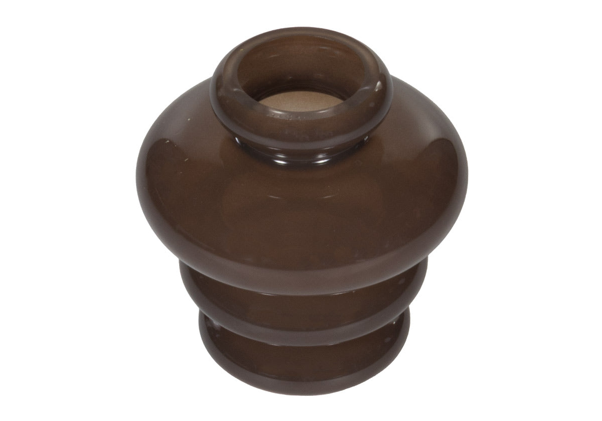 GLASS CHANNEL VASE | Cocoa