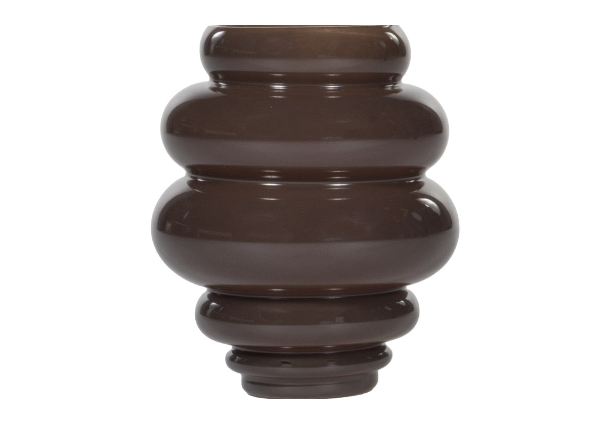 GLASS CHANNEL VASE | Cocoa