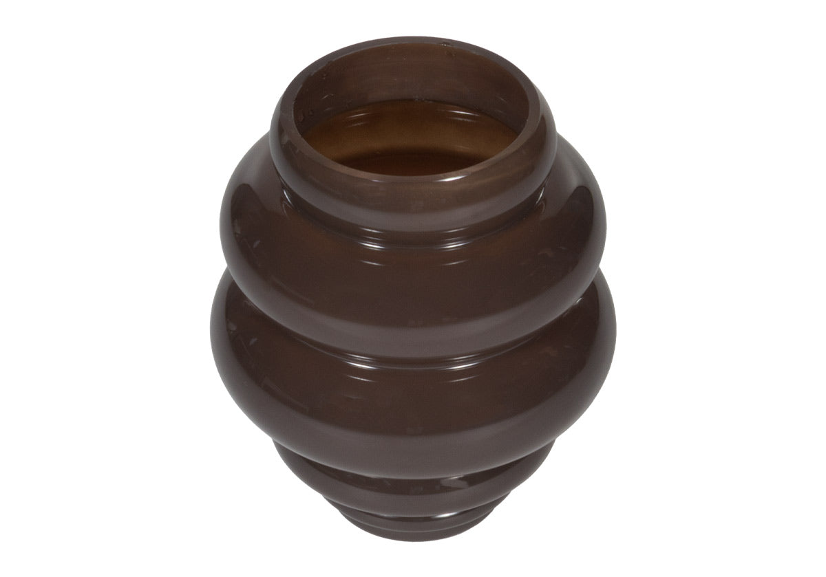 GLASS CHANNEL VASE | Cocoa