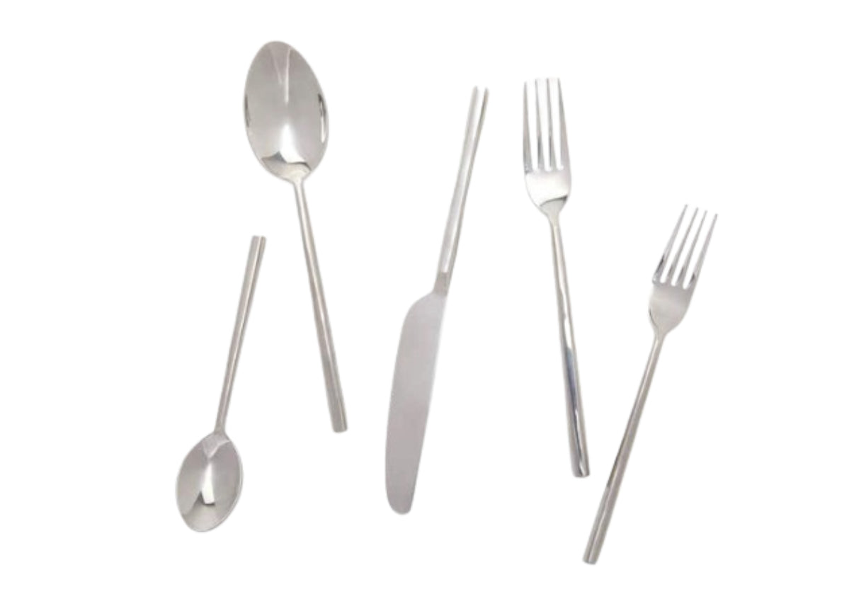 GWEN FLATWARE SET | Polished Silver