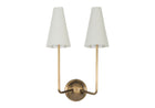 DOUBLE MAUDE SCONCE | Brass