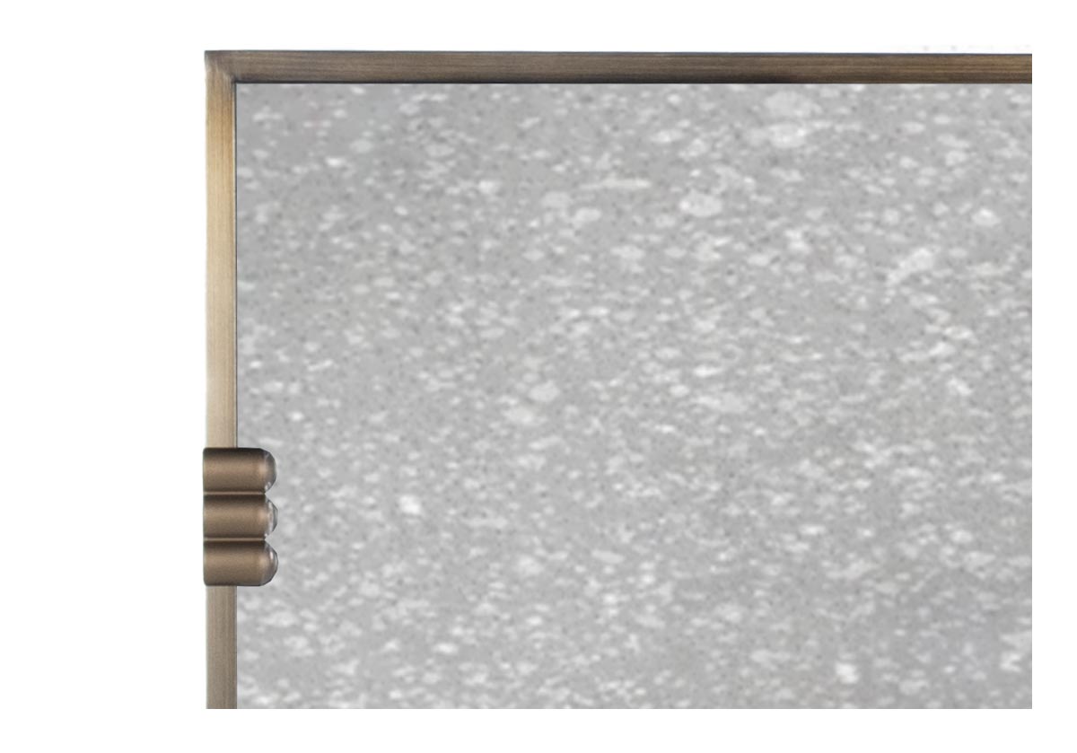 close up of arlo mirror with textured surface