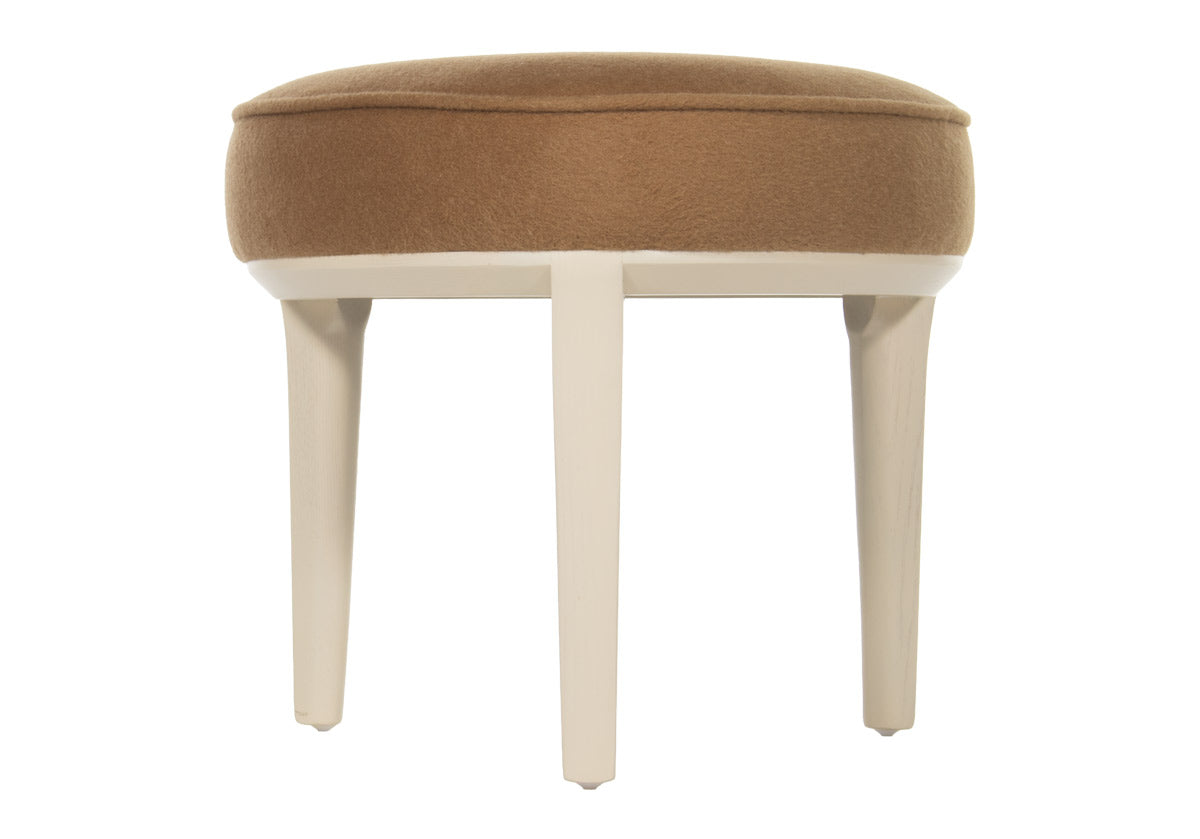 STEVIE OTTOMAN | Mohair Wool Blend in Camel