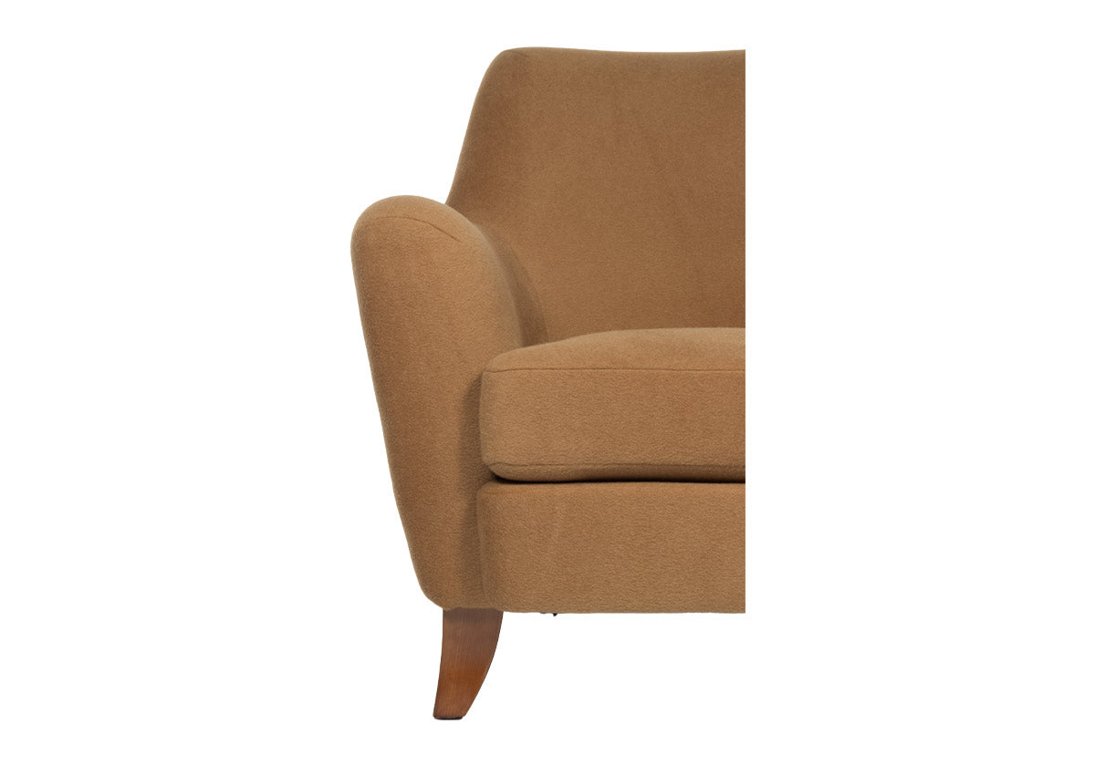 FREDDIE LOUNGE CHAIR | Alpaca Wool Blend in Camel