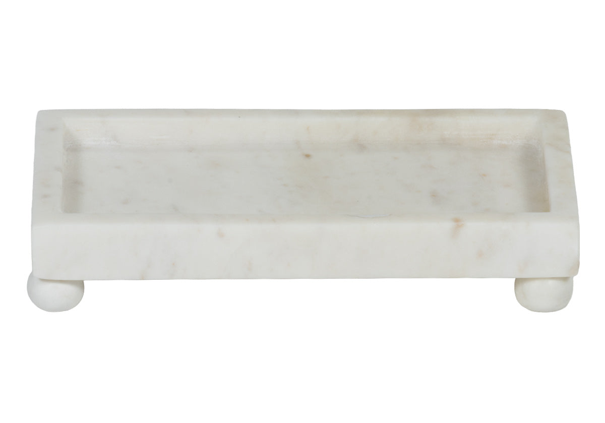 PETITE MARBLE FOOTED TRAY