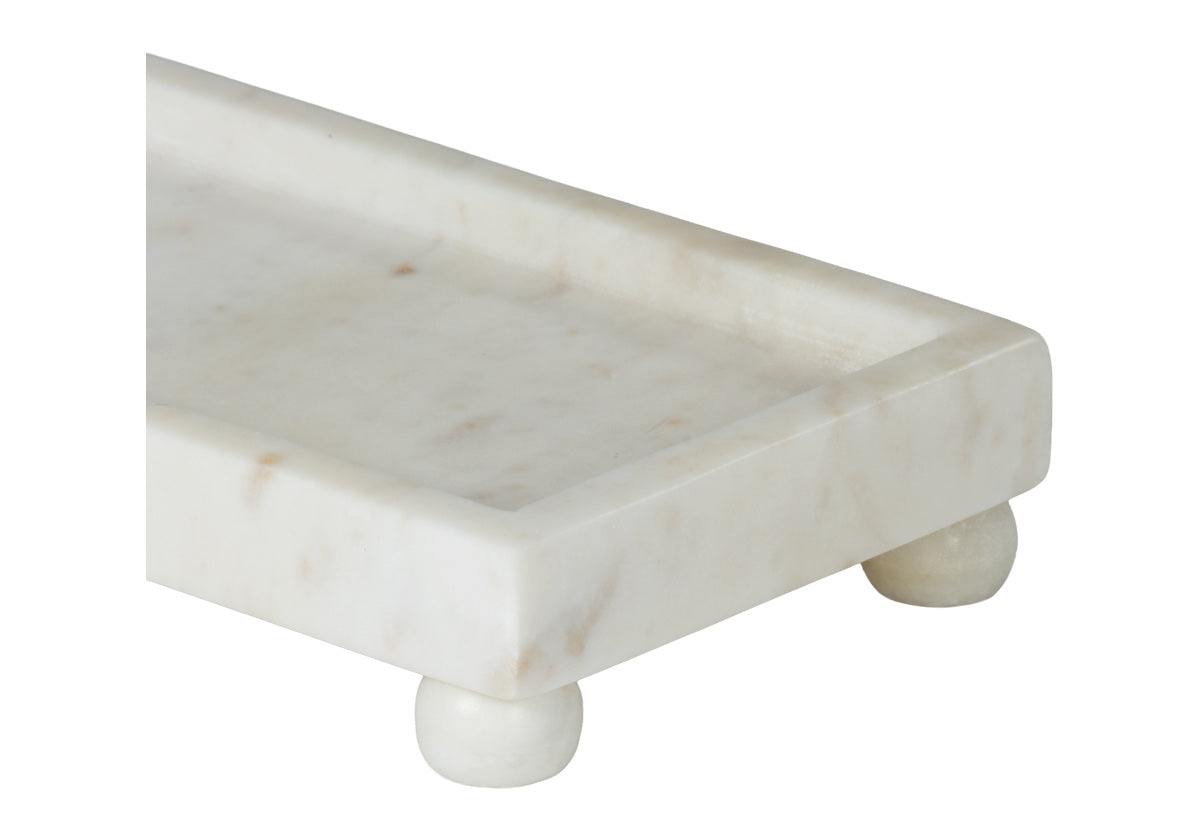 PETITE MARBLE FOOTED TRAY