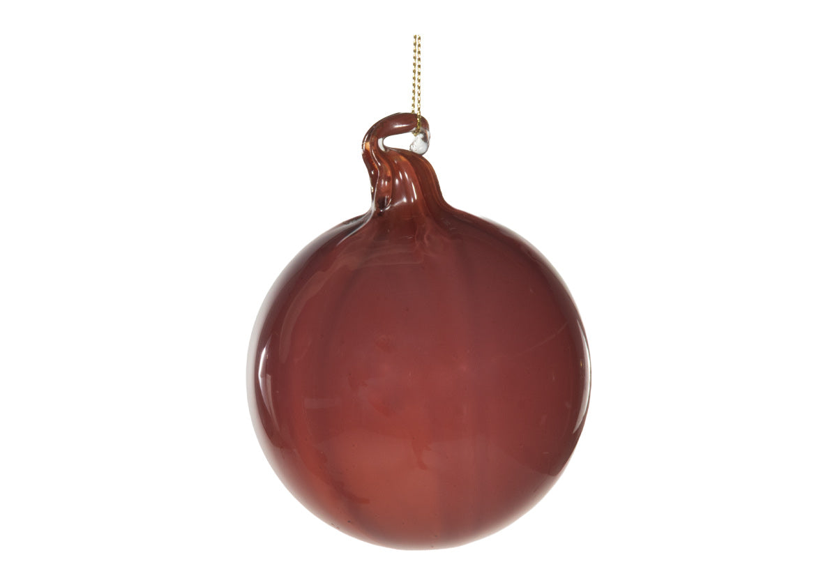 VINTAGE RED GLASS ORNAMENT