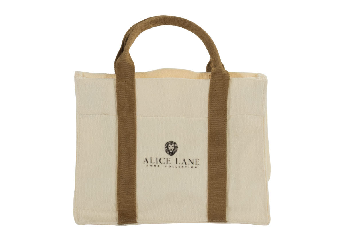 ALICE LANE CANVAS TOTE | IVORY AND CAMEL