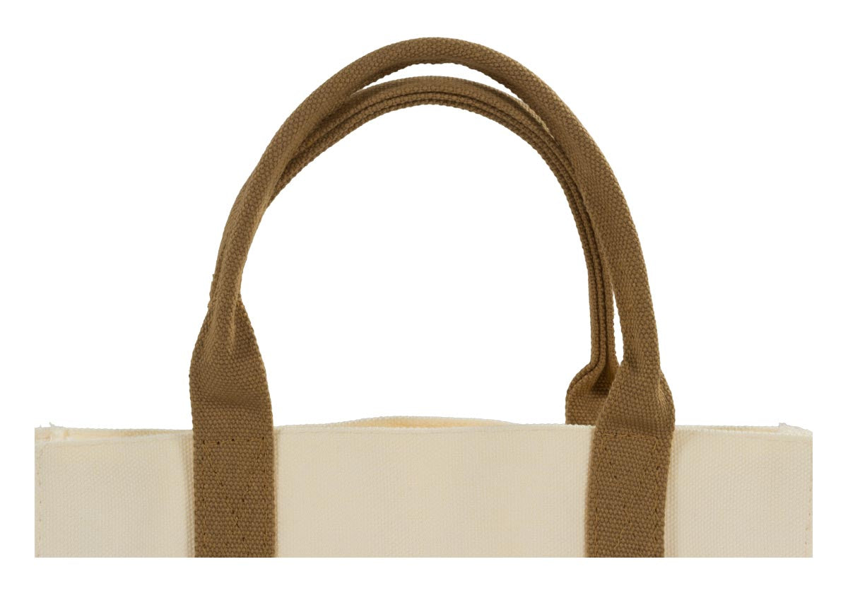 ALICE LANE CANVAS TOTE | IVORY AND CAMEL