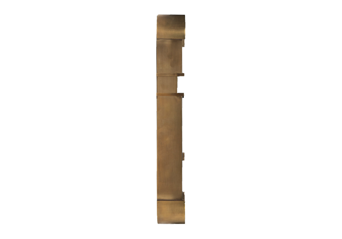 sideway picture of domino sconce gold siding.
