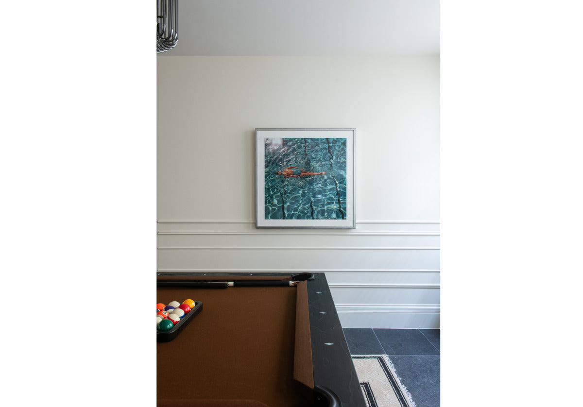 WOMAN IN SWIMMING POOL ART