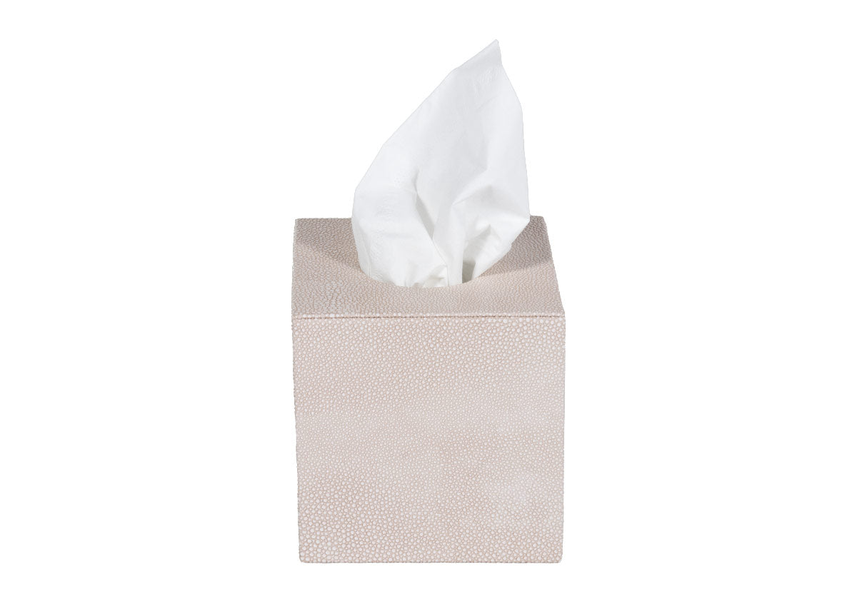 SHAGREEN TISSUE BOX | Taupe
