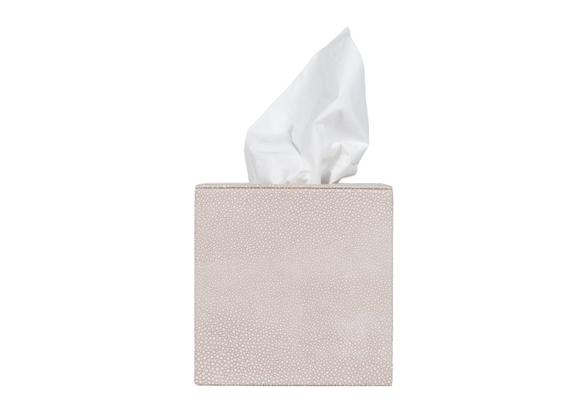 SHAGREEN TISSUE BOX | Taupe