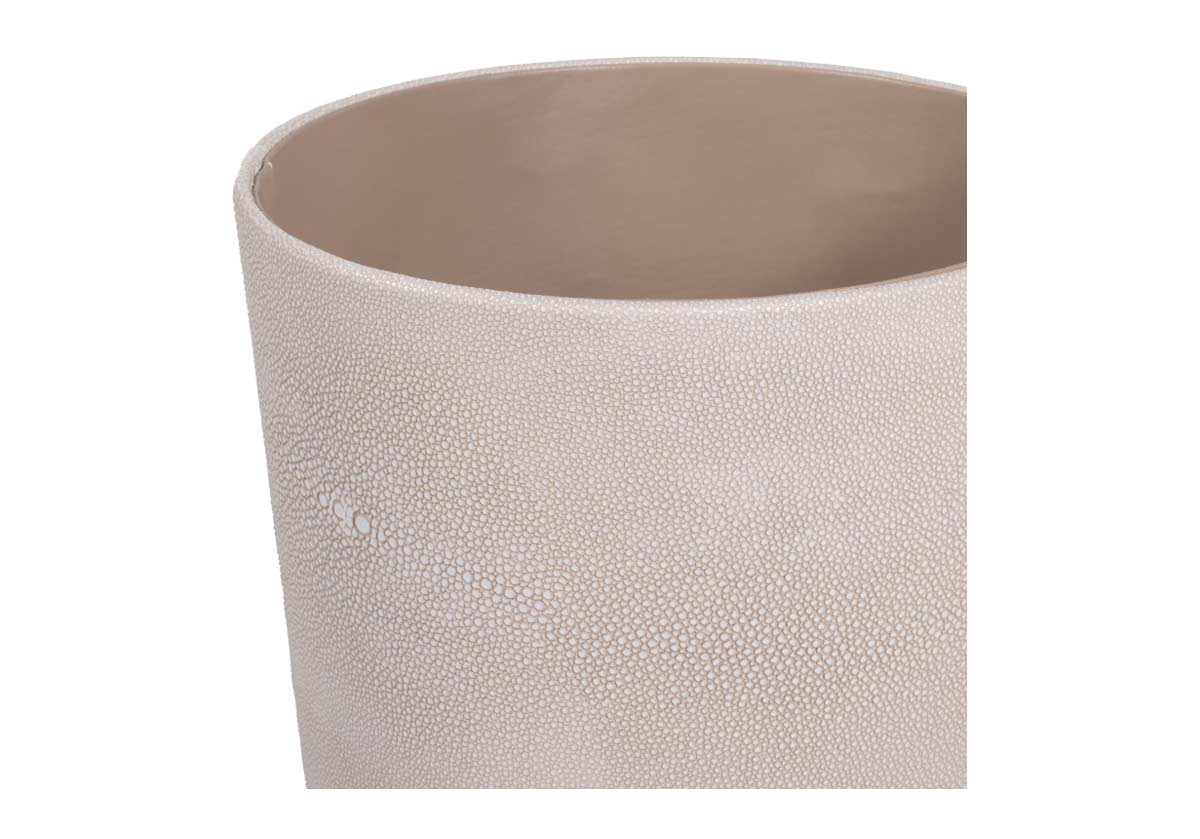 SHAGREEN WASTEBASKET | Taupe