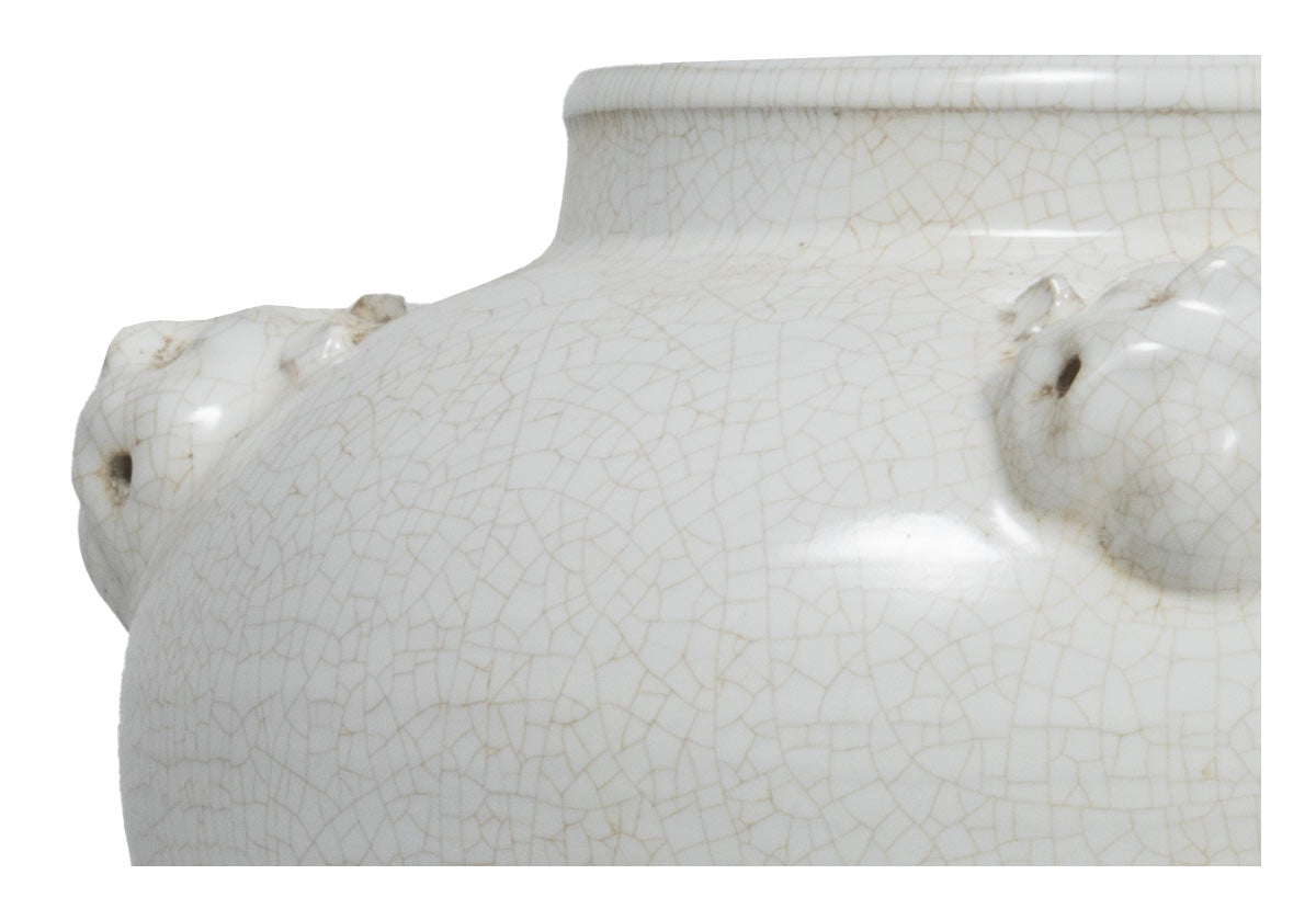 closeup of white agnes jar from alice lane