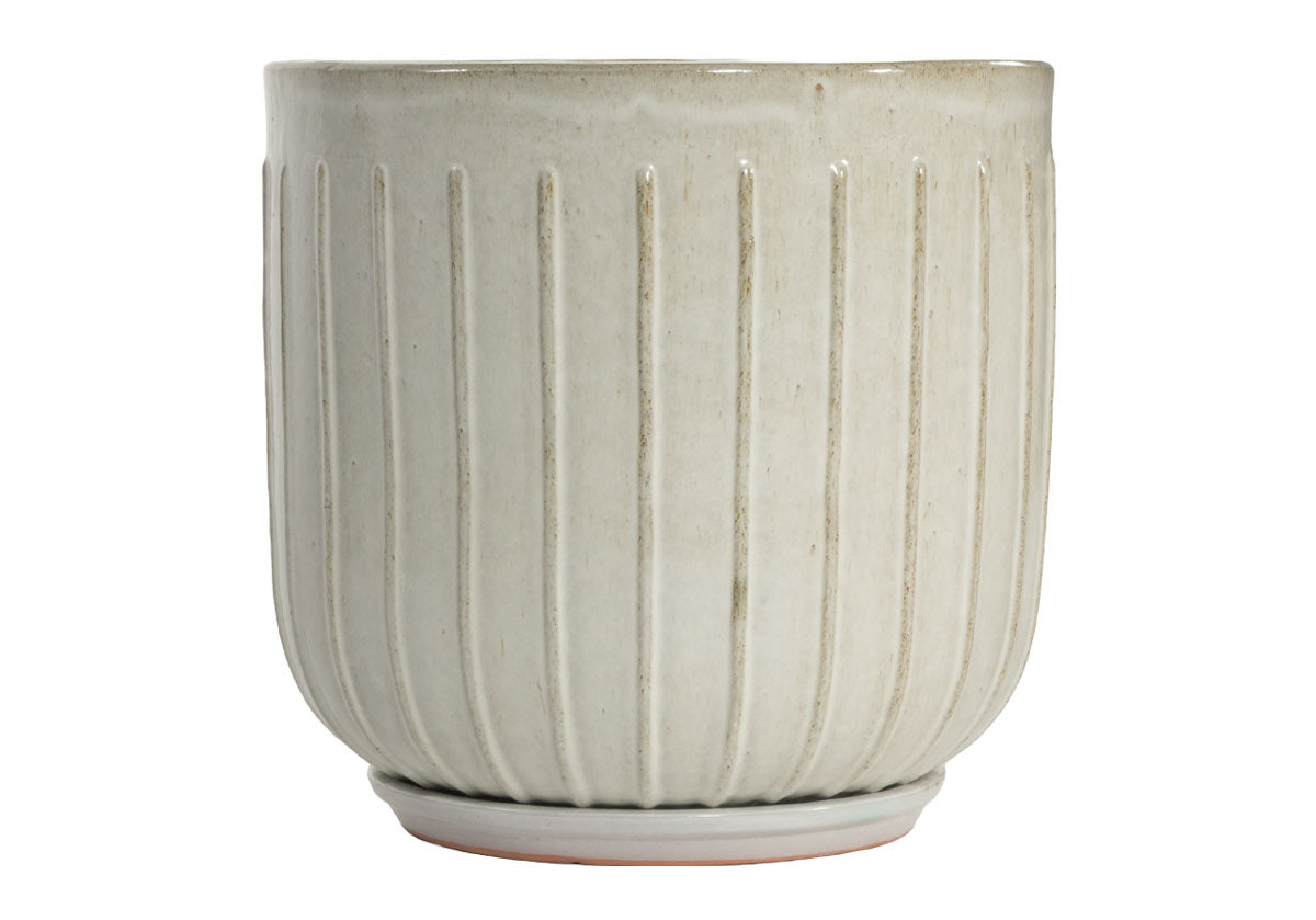 WHITE CERAMIC PLANTER | Set of 3 | Hand Glazed Vanilla Bean