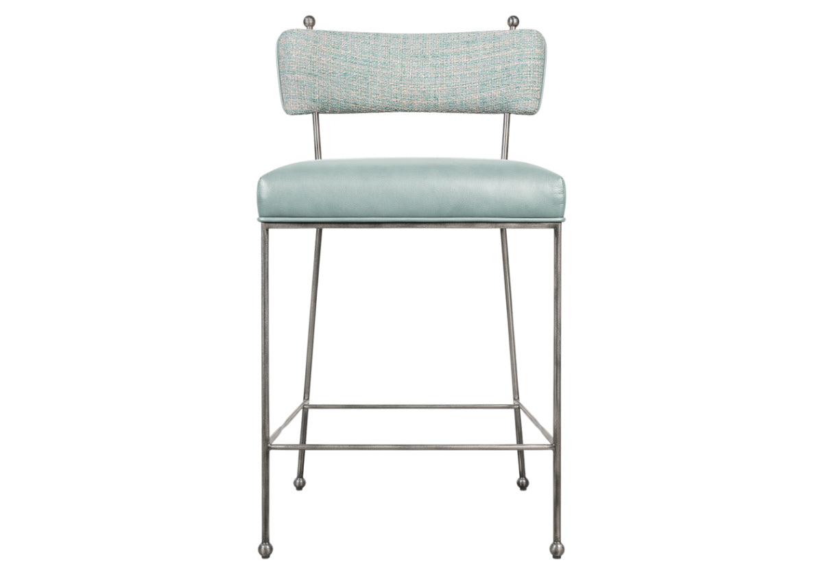 YVETTE COUNTER STOOL | Ocean Leather & Tweed