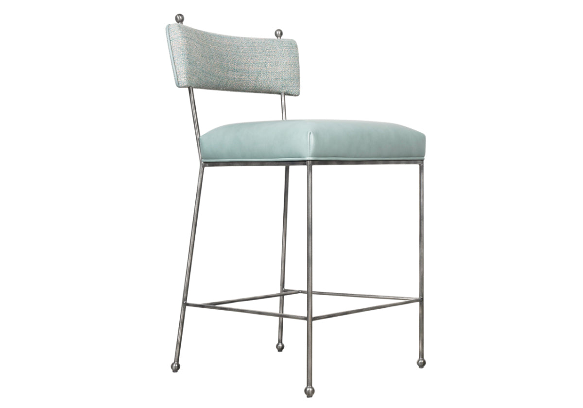 YVETTE COUNTER STOOL | Ocean Leather & Tweed