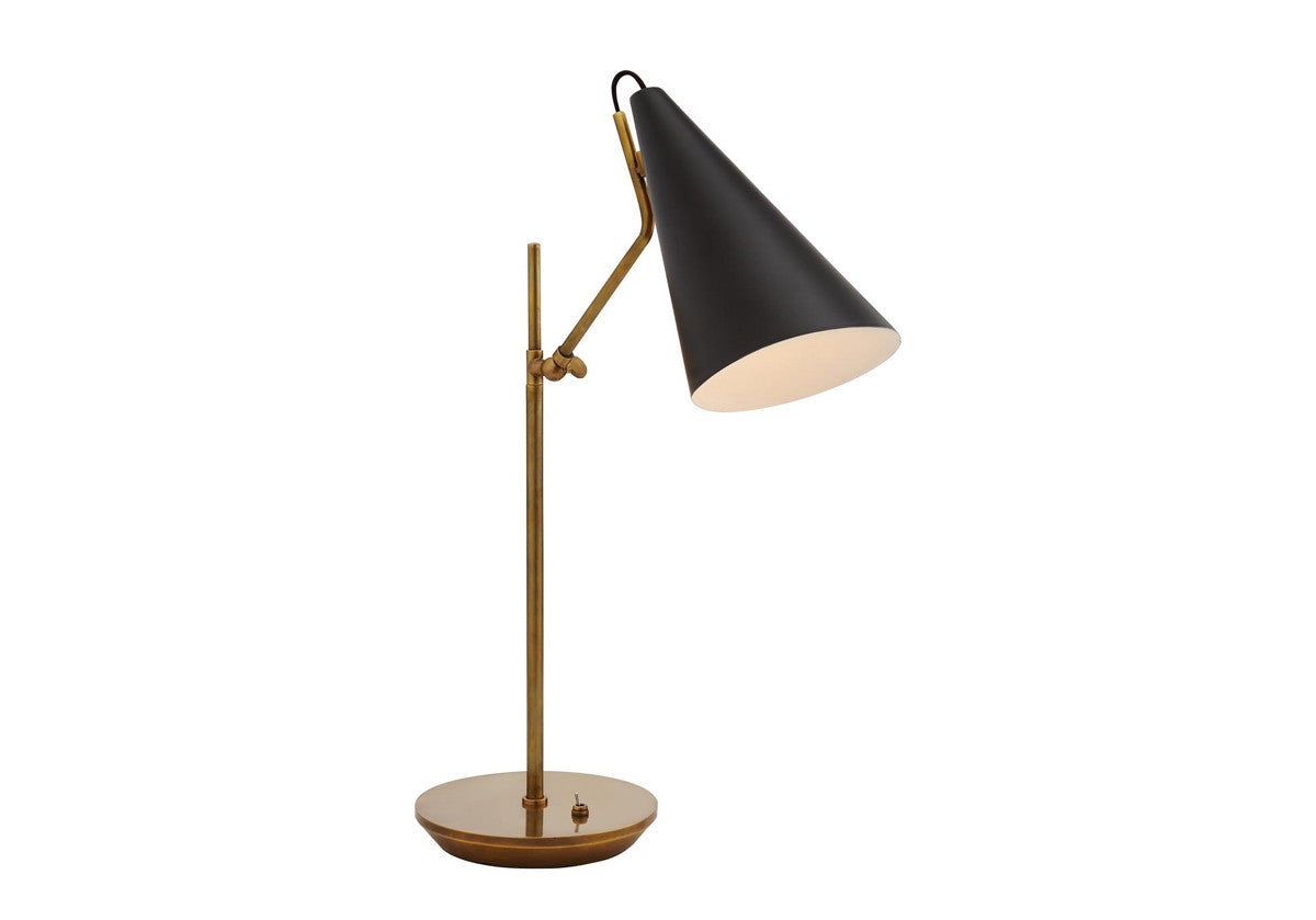 CLEMENTE TABLE LAMP BRASS W/ BLACK