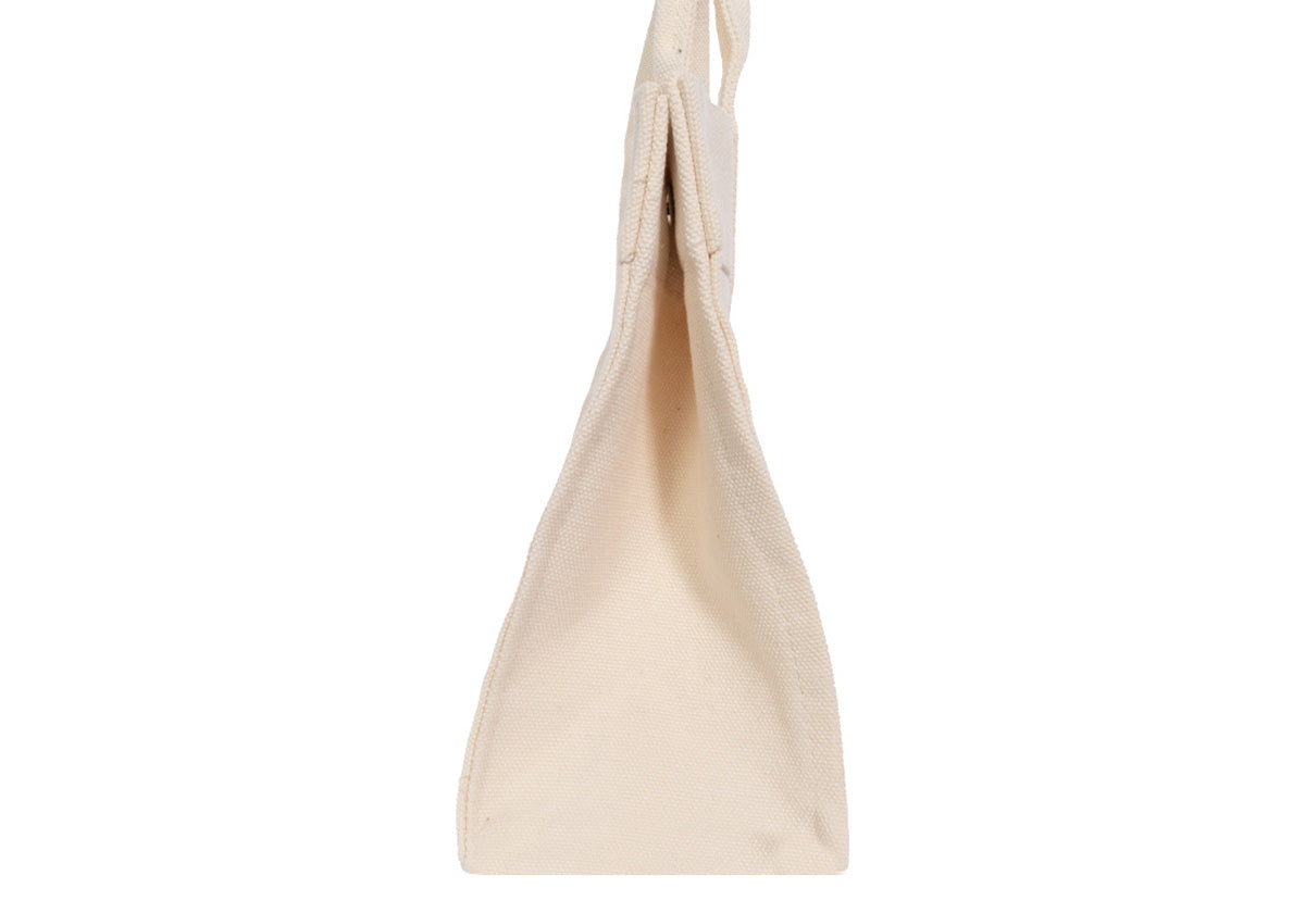 closed picture of small tote bag.