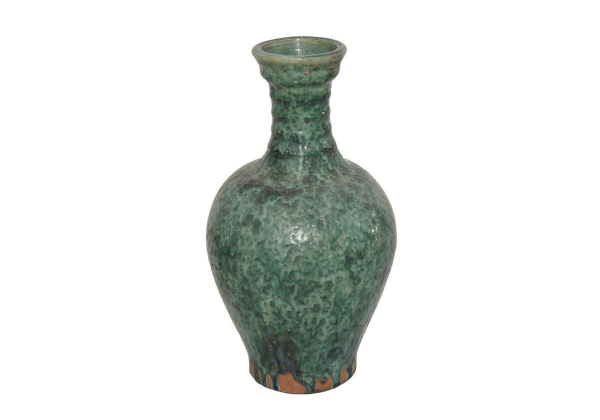 SPECKLED GREEN VASE