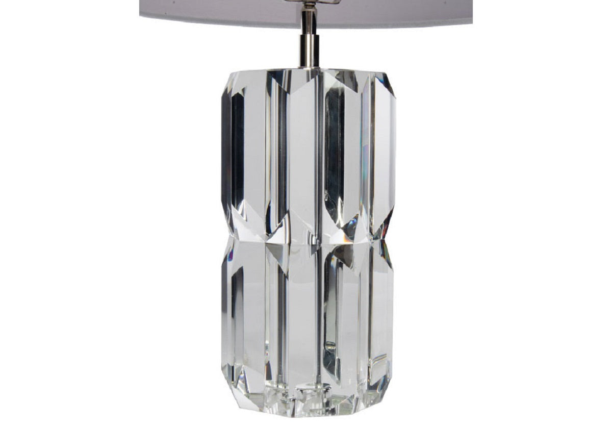 crystal base of the beverly lamp.