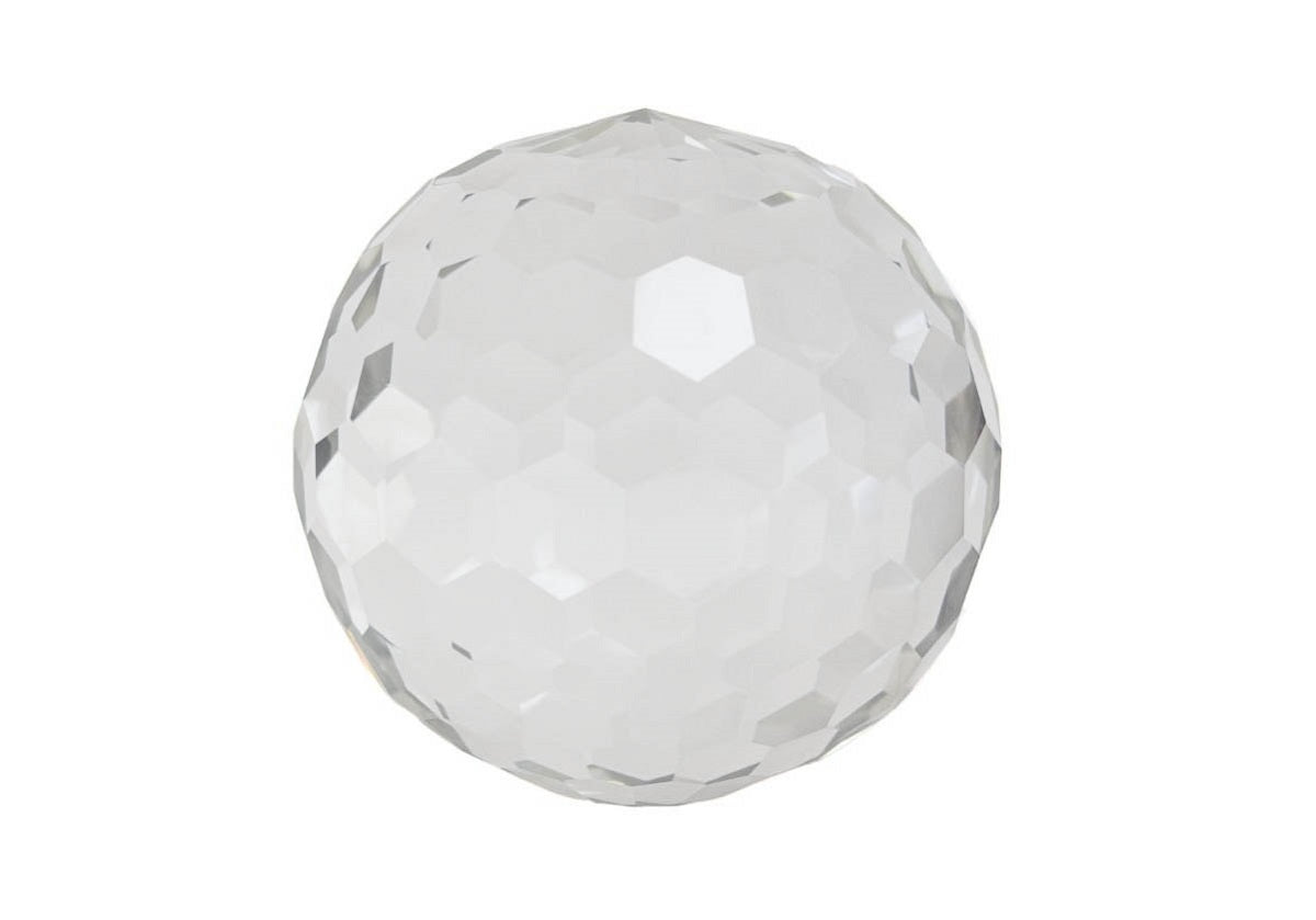 This orb lends a glamorous touch with its faceted solid K1 crystal design and petite size. Style alone, in pairs, or mix and match the sizes together for an attractive, eye-catching look. 