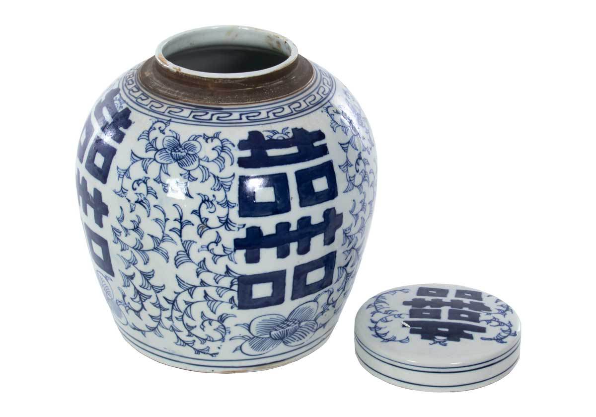 double happiness jar with lid off.