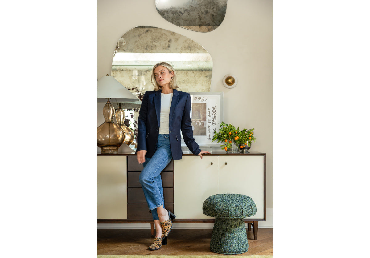 MUSHROOM OTTOMAN | Loden Green