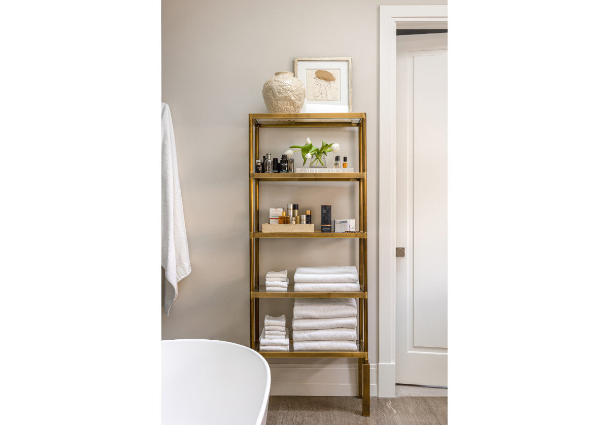 TALL BEATRICE BRASS ETAGERE