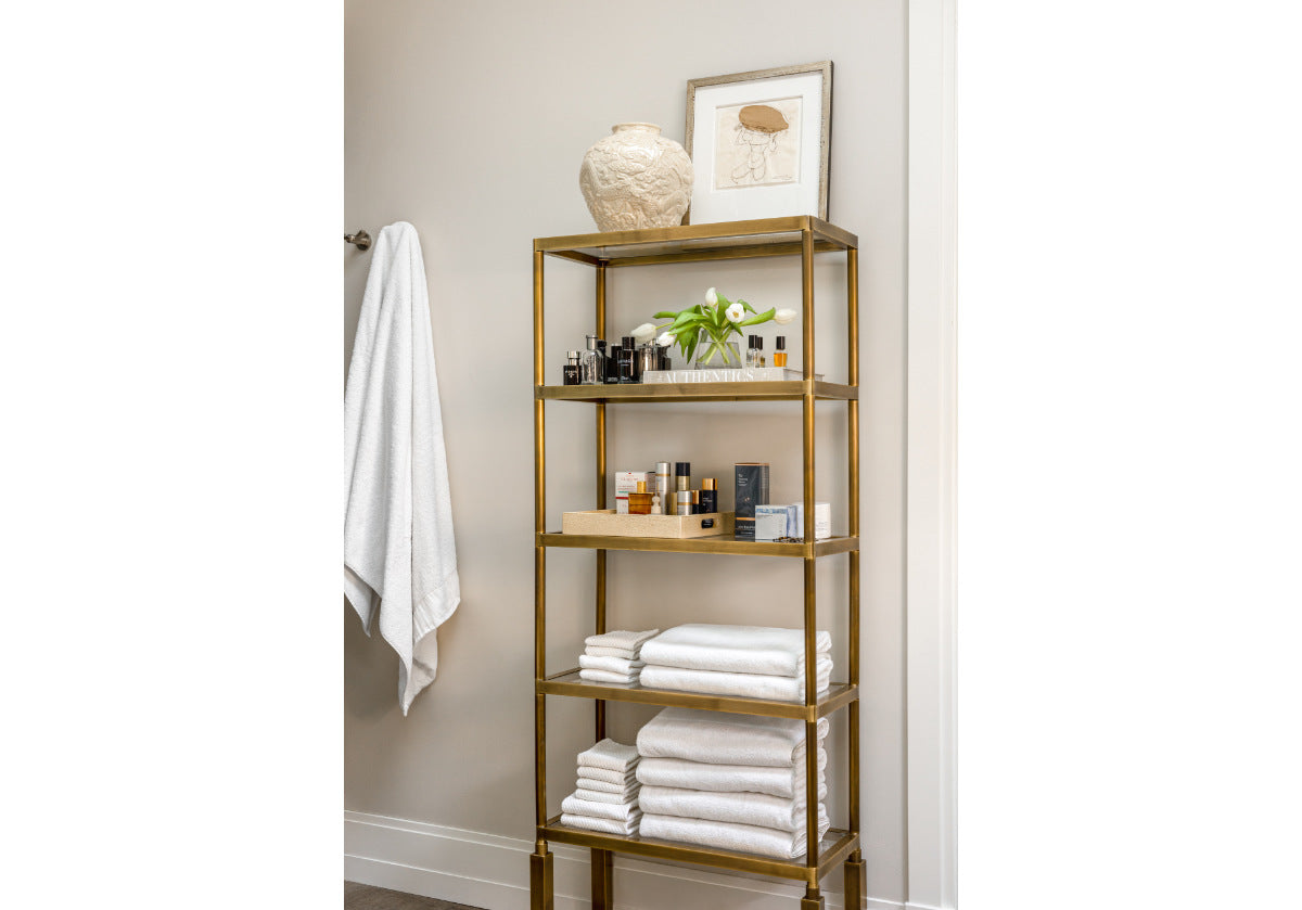 TALL BEATRICE BRASS ETAGERE