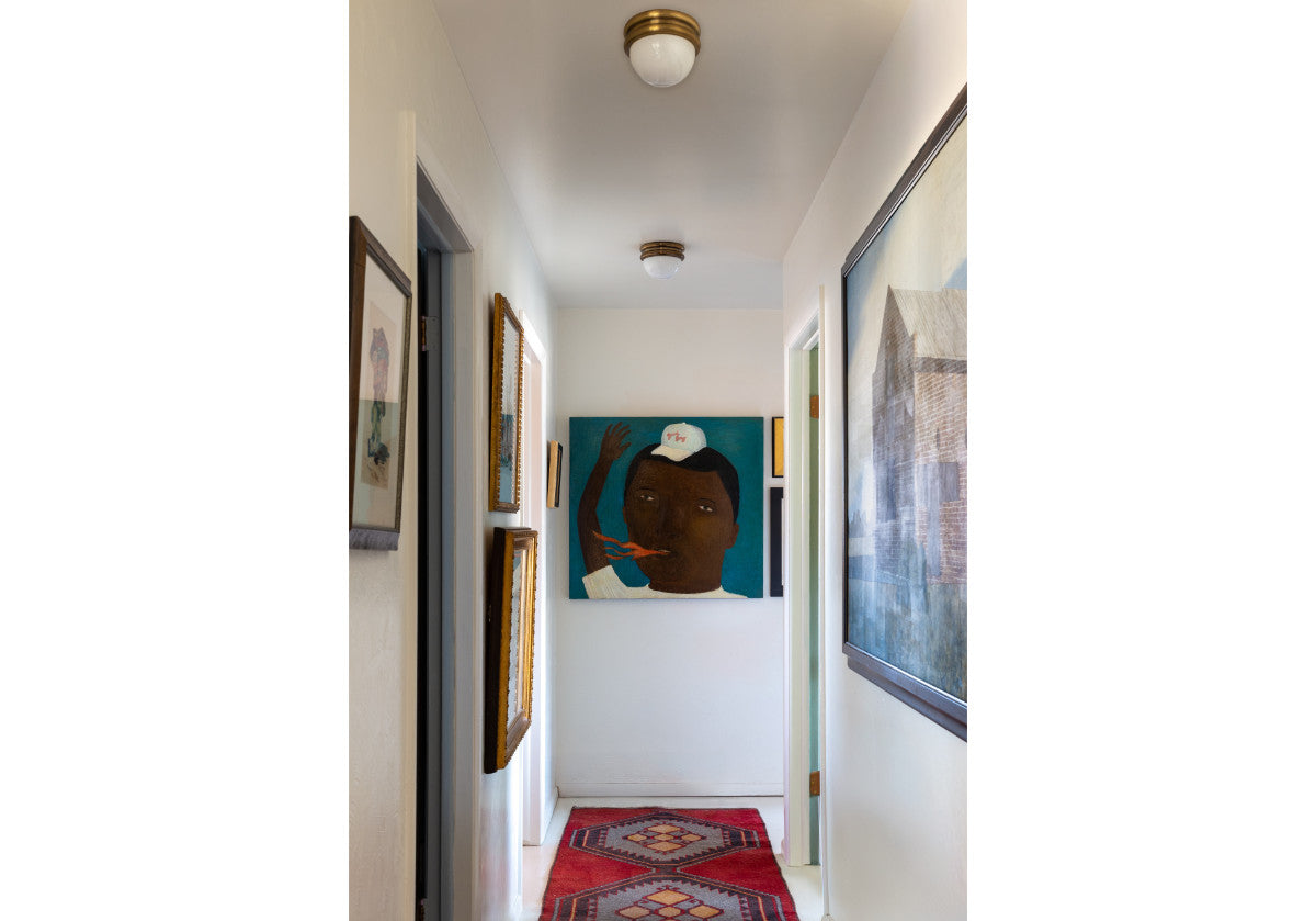 ALYS FLUSH MOUNT | Glass & Brass