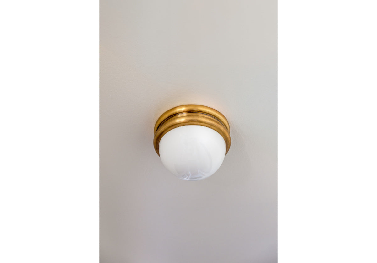 ALYS FLUSH MOUNT | Glass & Brass