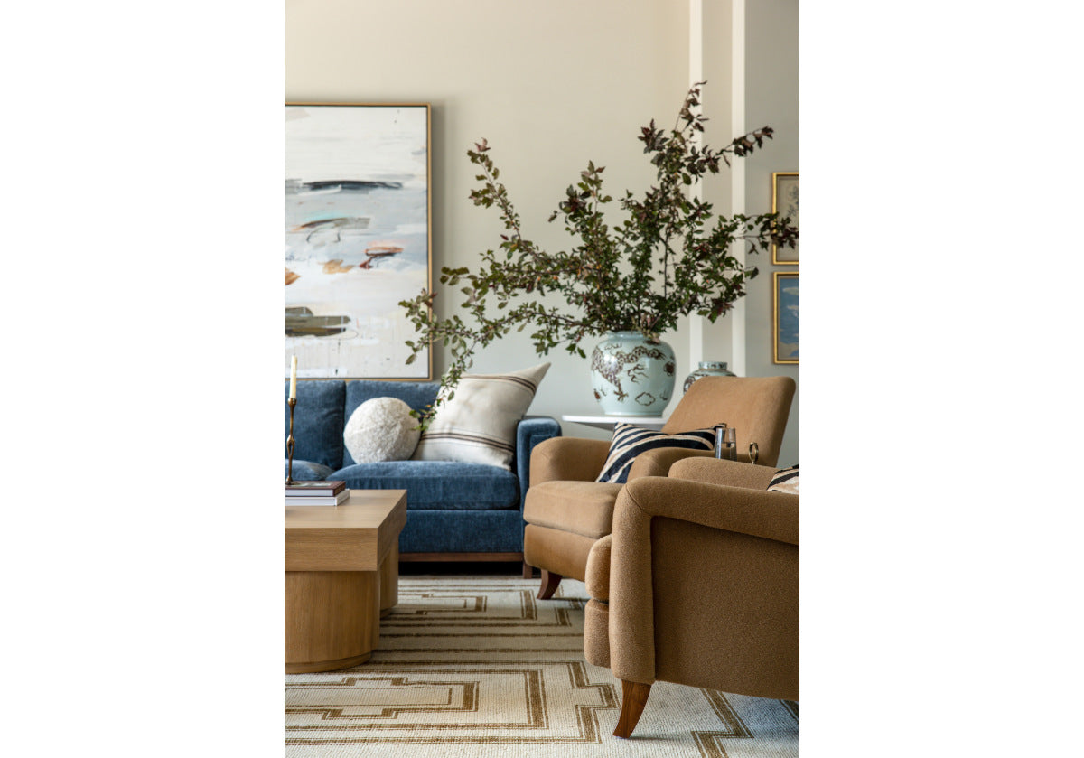 FREDDIE LOUNGE CHAIR | Alpaca Wool Blend in Camel