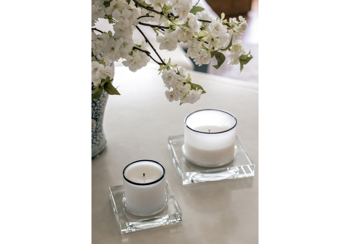 CRYSTAL CANDLE DISH