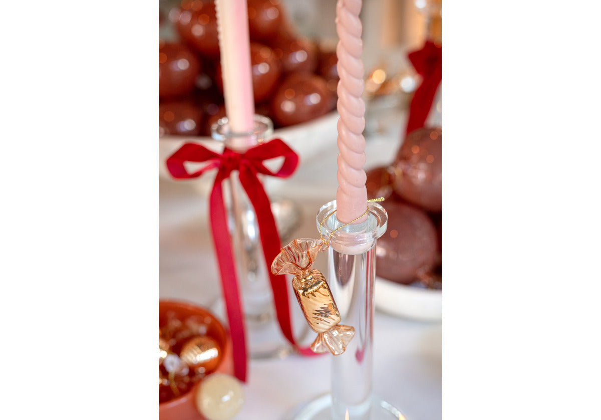 GLASS CANDY ORNAMENT