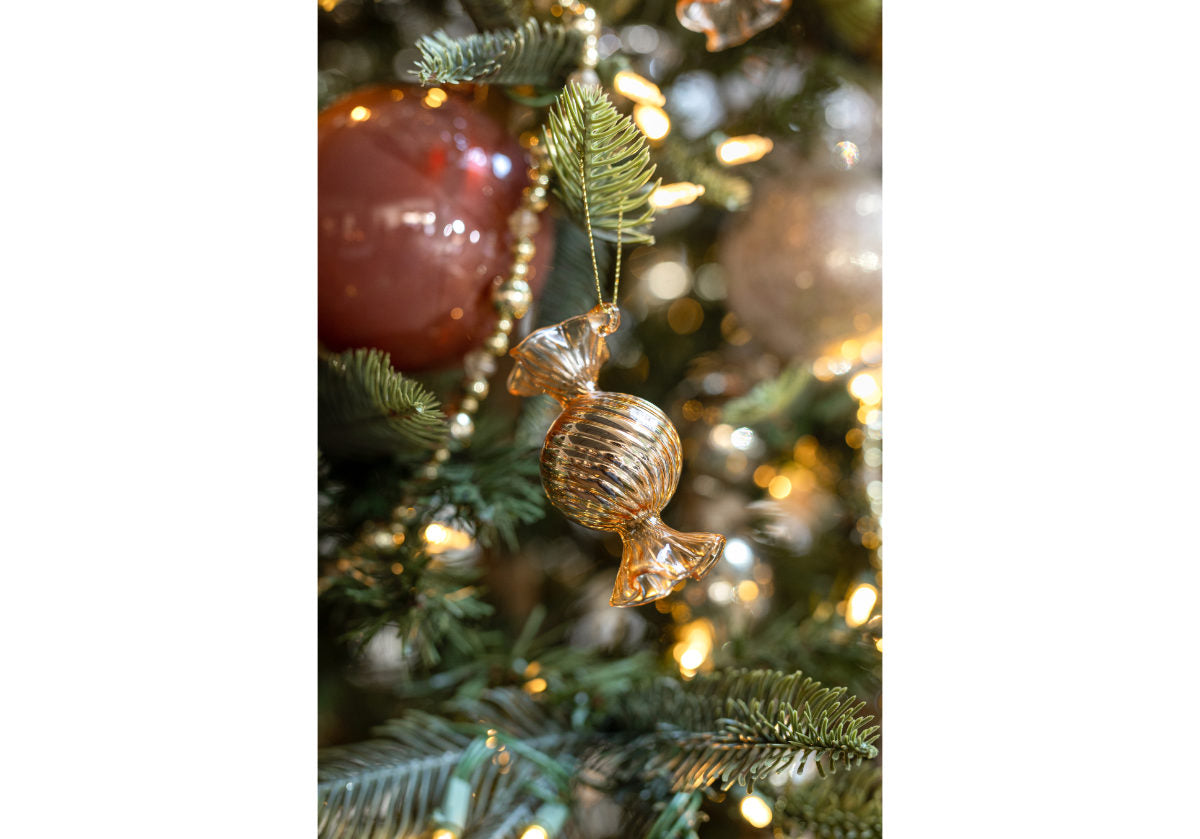 GLASS CANDY ORNAMENT