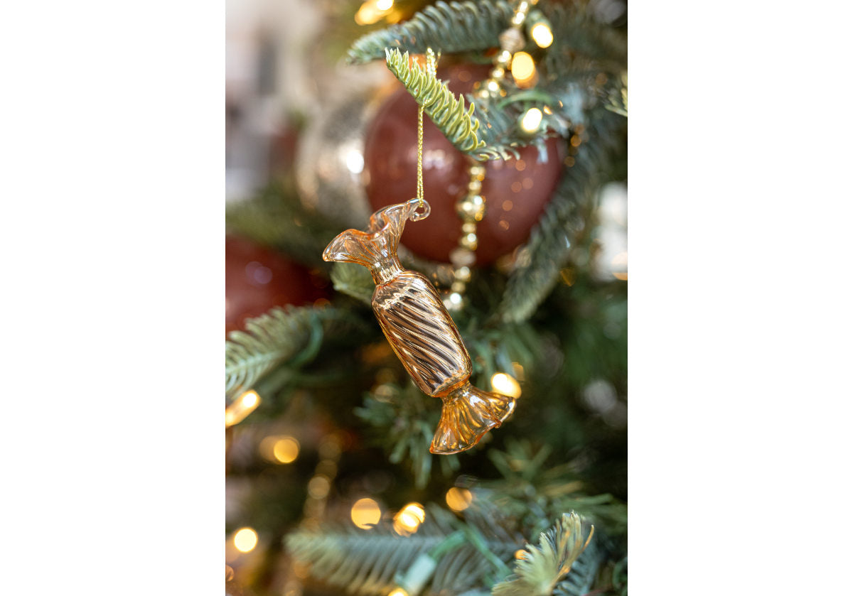GLASS CANDY ORNAMENT