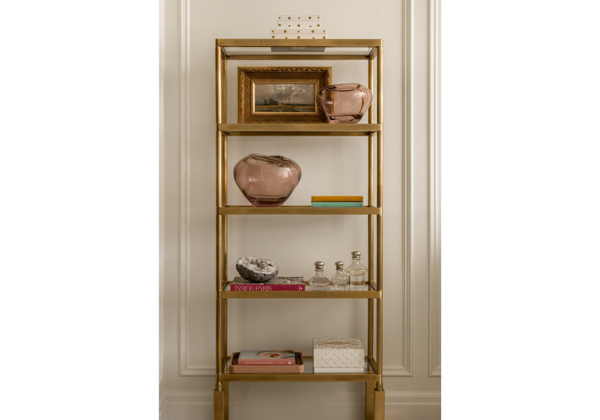TALL BEATRICE BRASS ETAGERE